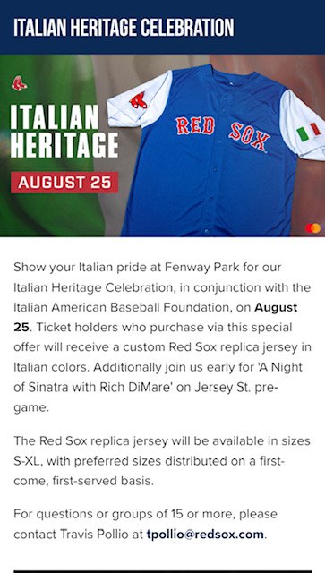 White Sox Italian Heritage Night 2022?? - The Ticket Exchange 